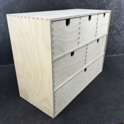 NEW IKEA Moppe Birch Plywood Storage 6 Drawers Chest Cabinet