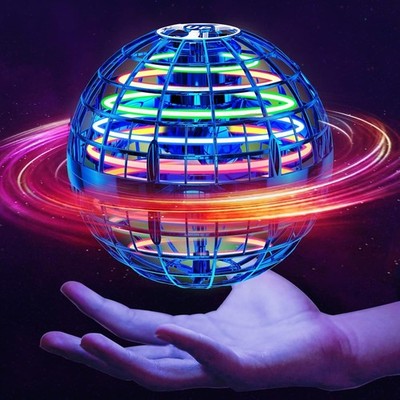 Fliegender Ball Spielzeug Blau, LED Flying Spinner, Magic Hover Schwebe Magis...