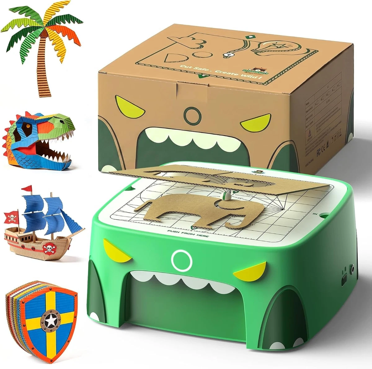 Cardboard Cutter for Kids, Upgraded Dinosaur Cardboard Box Cutter Construction