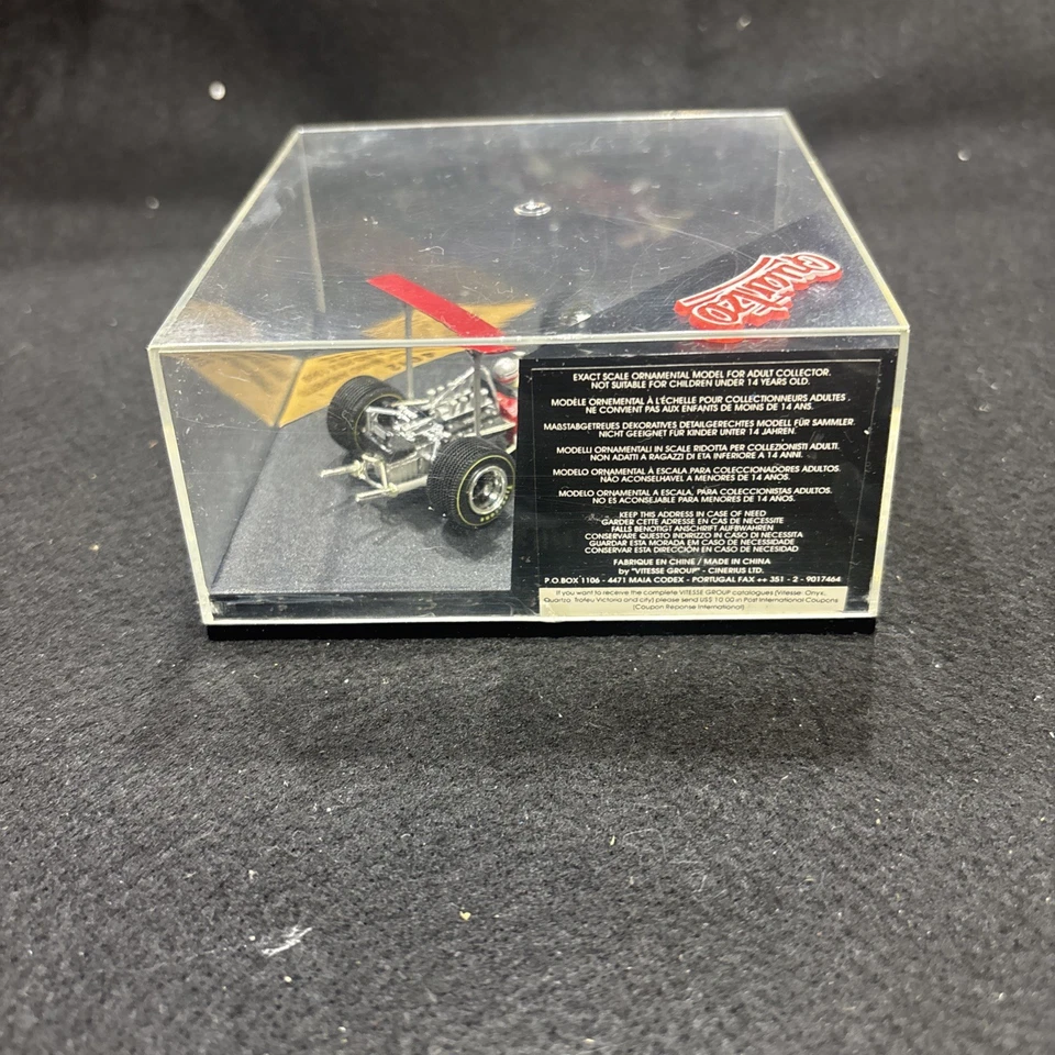 Vitesse Quartzo 1/43 4012 Lotus 49B Gold Leaf Mario Andretti 1969 F1 Ref BB4 - Image 4 of 4
