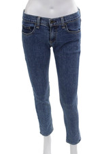 Rag  Bone Jean Womens Tomboy Mid Rise Medium Wash Skinny Jeans Blue Size 25