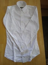 NWOT Brooks Brothers Southwick White Oxford Button Down Collar XS 14-30 Ex Slim