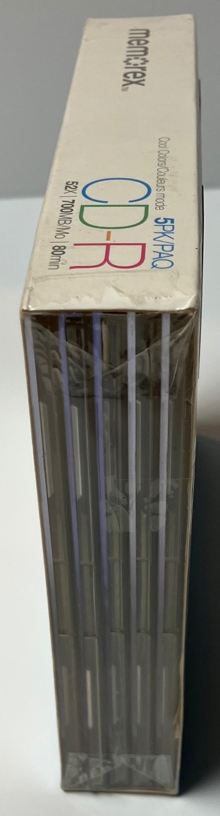 Sealed Memorex Cool Colors CD-R 52X 700MB 80 min (5 Pack) Sealed New Old Stock