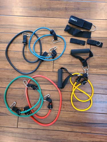 Resistance Bands Set URBNFit Strength Training Door Anchor Ankle & Wrist Strap