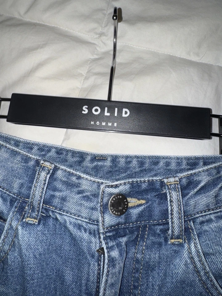 Solid Homme Blue Wide Leg Jeans - Image 4 of 4