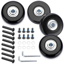 50Mm X 18Mm Luggage Wheels Replacements Suitcase Wheels Kit, Set of 4 Mute Sui