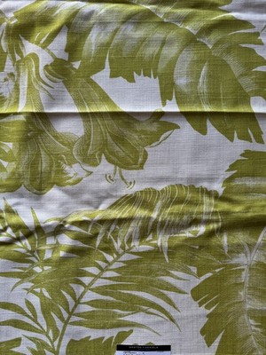 Gaston Daniela Plantation Verde Lima Designer Fabric Remnant 24''x34