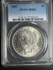 1883 P PCGS MS63 Morgan Silver Dollar $1 US Mint Coin 1883-P MS-63