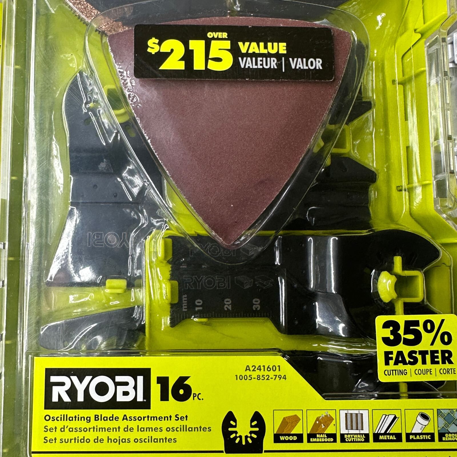 Ryobi 16 Pc Oscillating Blade Assortment MultiTool Blade Accessory Set