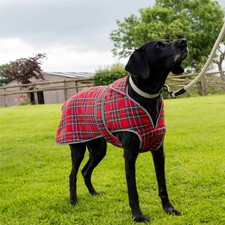 Dog Fleece Coat Ancol Heritage Winter Red Tartan Dog Jacket With Harness Hole