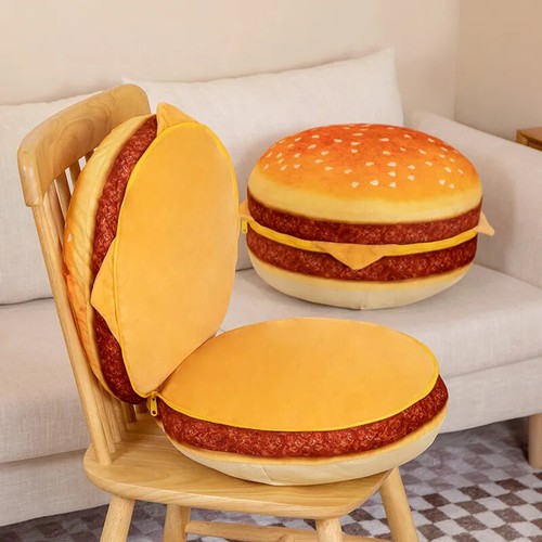 Burger Plüschtier Kissen Kissen Hamburger Sofakissen Spielzeug Geburtstag Geschenk Kinder - Bild 15 von 18