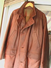 LAMATTA LA MATTA made in Italy caban cuir Leder Jacke XL 50 <> 54