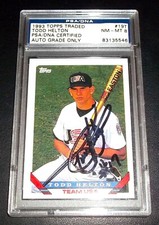 PSA DNA NmMT 8 Autograph Rc Todd Helton Auto 1993 Topps Traded 19T Rookie Signed