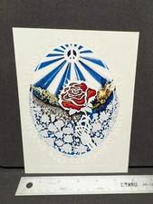 Vintage Grateful Dead "Rose Peace Sign" Psychedelic Window Sticker Decal