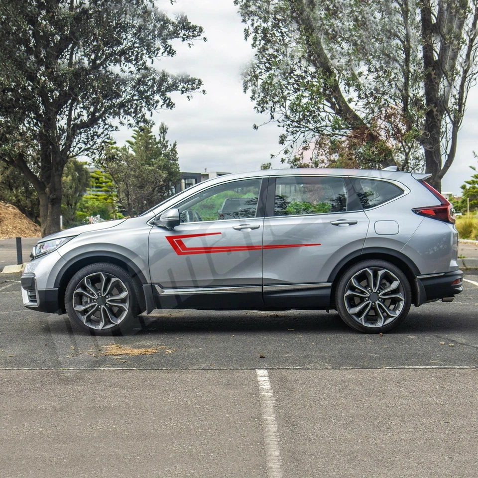 Calcomanía adhesiva para Honda CRV 2016 2017 2018 2019 moldura de espejo a rayas barra de paso afinación Foto 4 de 4