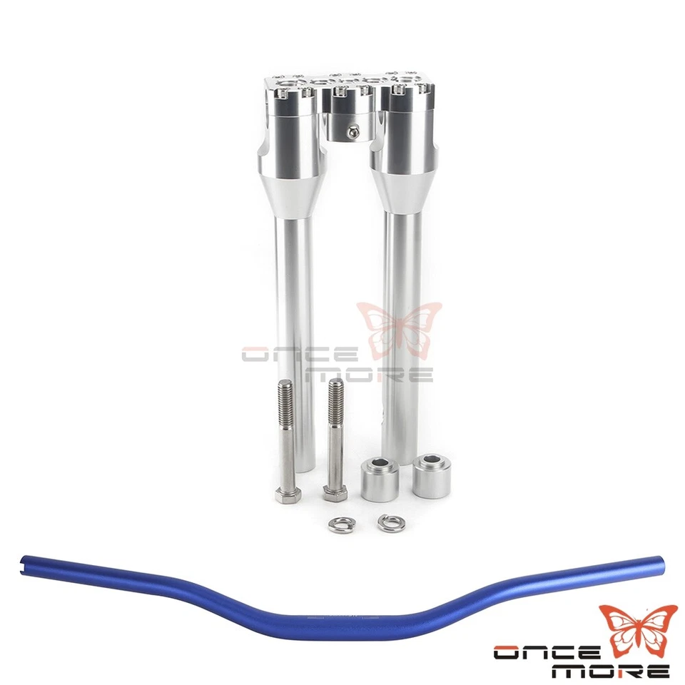 Kit de manillar elevador estilo elevación recta WBlue para Harley Dyna Softail Foto 2 de 4