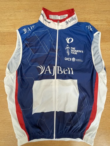 PEARL iZUMi The Women's Tour Series Blue Cycling Zip Wind Vest Jersey UK Size 8 - Picture 1 of 12