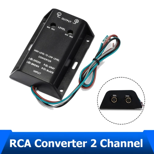 Auto Audio RCA Lautsprecher Level Line Ausgang Konverter High zu Low Adapter