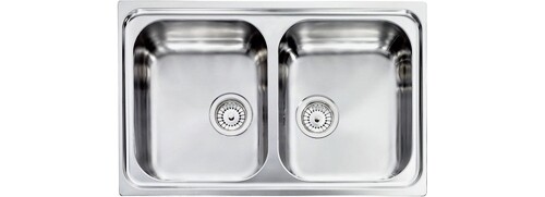 Lavello Cucina 2 vasche Inox 79x50 cm 011442.X1.01.2016 Cm