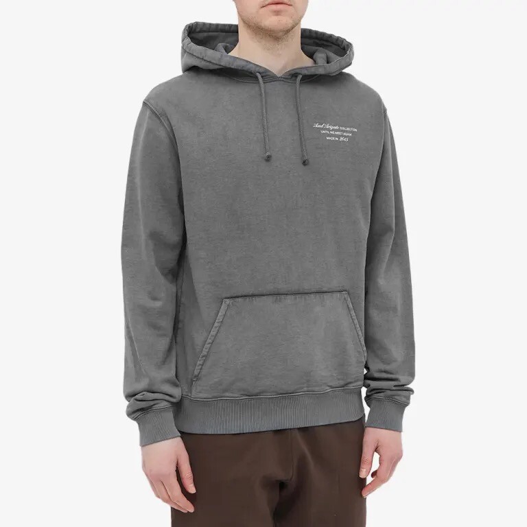 Axel Arigato Mens Hoodie Reunited Faded Black XS Script Logo Hoody