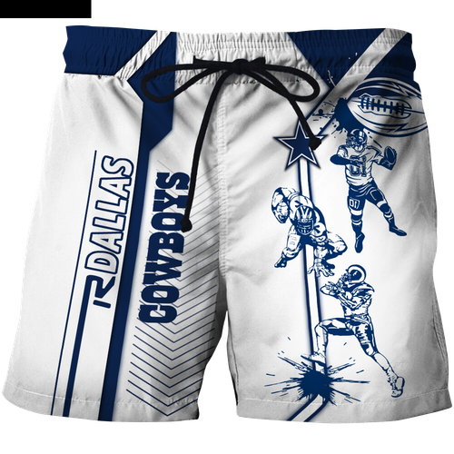 Dallas Cowboys Mens Beach Shorts Casual 