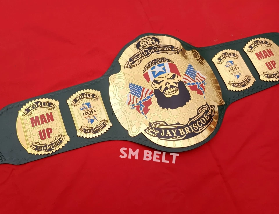 Cinturón homenaje título lucha libre campeonato mundial peso pesado Jay Briscoe ROH Foto 3 de 4