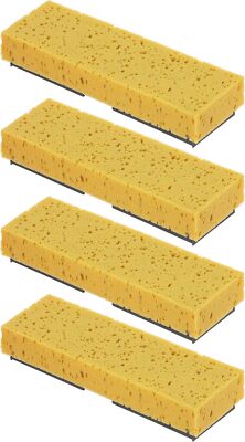 Sponge Mop Refill for Superio Mop Overall: 9''x3'' Screws: 6.5'' Apart, 4 Pack