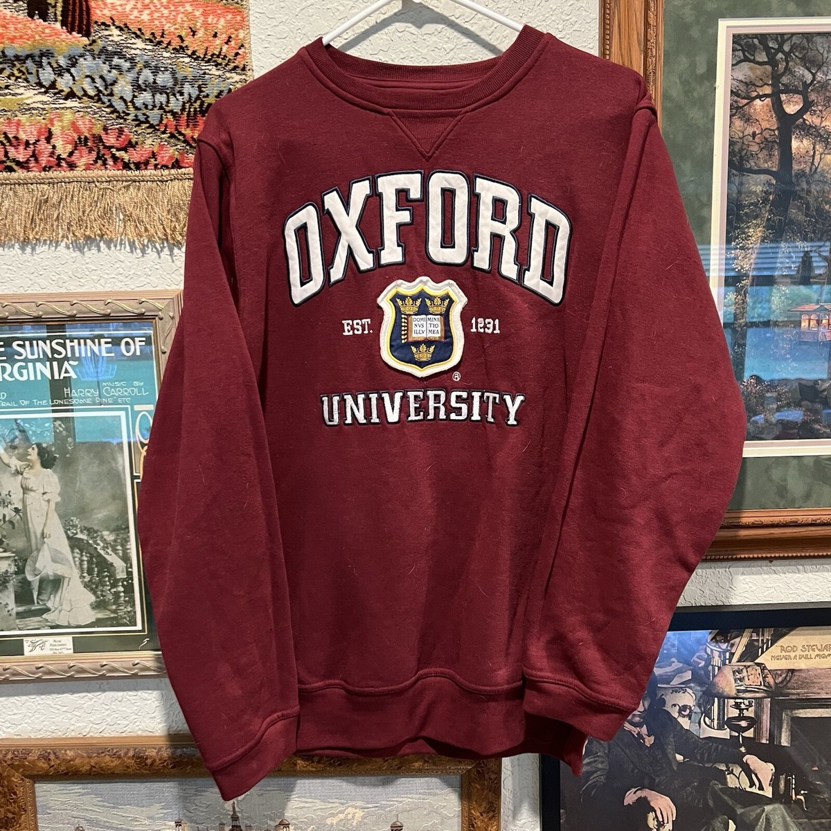 Vintage Oxford University Ivy League School Sweater Size Medium