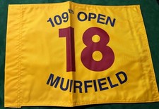 109th - 1980 Open at Muirfield Golf Pin Flag (Winner Tom Watson) Not Signed