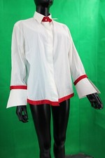 Vintage Delta Collection Flight Attendant White Long Sleeve Uniform Blouse 18P
