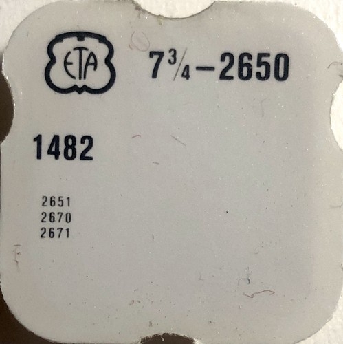 Mouvement Horloger ETA Cal. 2650 – Vintage – Pièce De Montre – Compatible 2651, 2658, 2670, 2671 – Neuf Sans Boîte