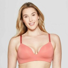 Auden - Bliss Lightly Lined Wirefree Bra Rose Pink NEW NWT 36DD  6-17