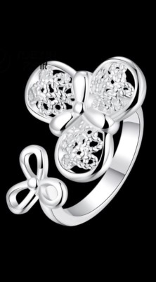 925 Sterling Silver Ring Butterfly Resizable Women's Jewellery