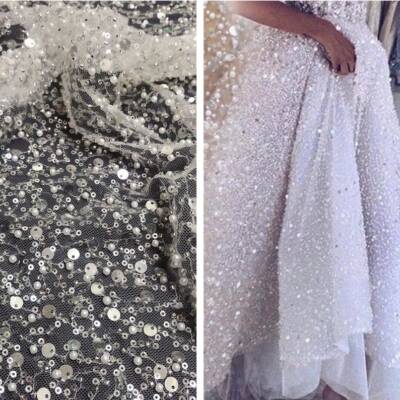 beaded dress fabric Starlight main image 0