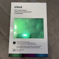 CRICUT Foil Transfer Sheets 10.1cm x 15.2cm  4" x 6" 24 Sheets  Jewel