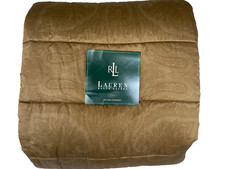 Ralph Lauren Doncaster Camel KING Comforter 4pc Set Sateen, Vintage, Rare