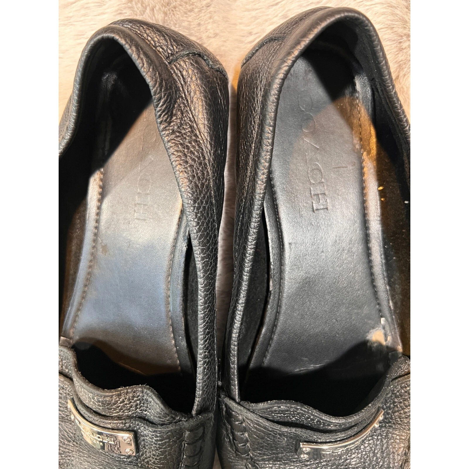 Mocassini Coach Fredrica in pelle nera scarpe eleganti comode 7 5 vestibilità come 8