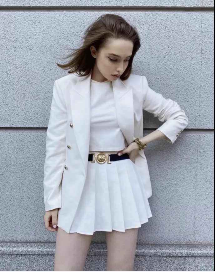 White textured hotsell blazer