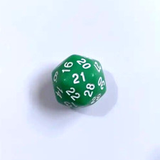 Dungeons  Dragons Dice Die Green White D30 30 Sided Polyhedral D D RPG 23 