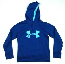 UNDER ARMOUR Men's Hoodie Sweatshirt Small Semi Fitted Blue Front Pocket
