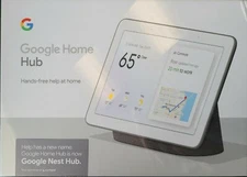 Google Nest 7" Voice-Activated Smart Assistant Home Hub - Chalk