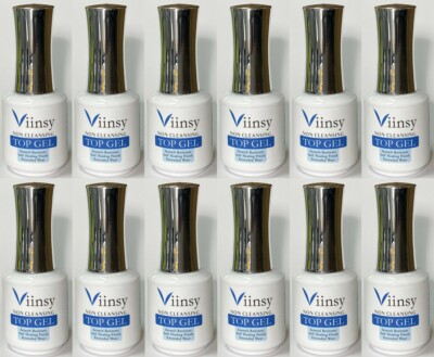 Viinsy UV/LED Soak Off Gel Non Cleansing 0.5 Oz - Top Coat (Pack of 12)