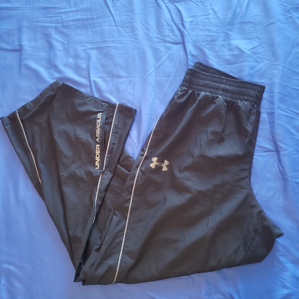 Under Armour Track Pants Mens XL Track Ankle Zip Loose Windbreaker 32