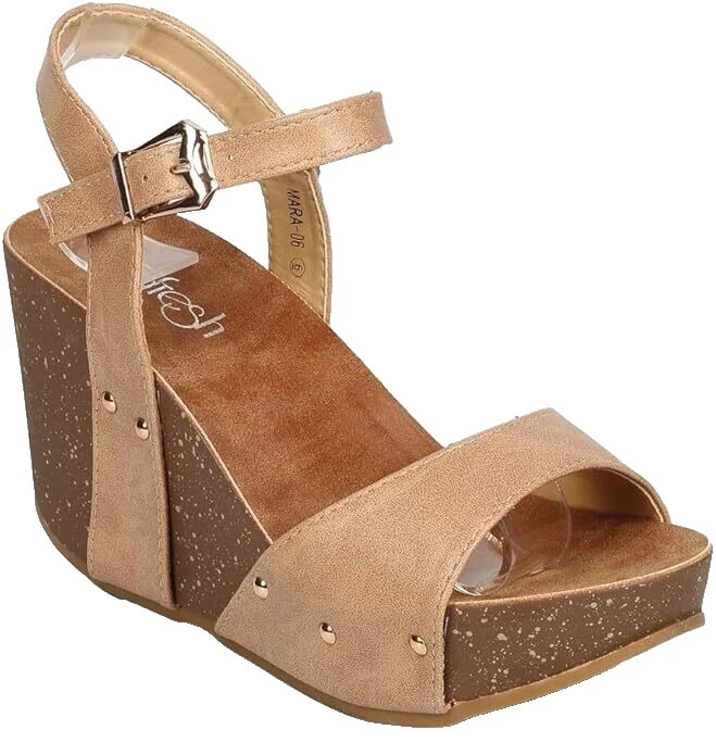 Sandálias de cunha festa/coquetel com Travas para mulheres