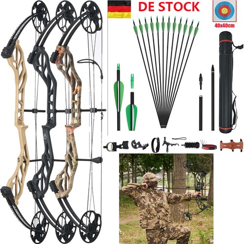 Compound Bogen 19-70LBS Rechtshänder Pfeil-Bausatz Bogenschießen Zielschießen - Bild 25 von 25