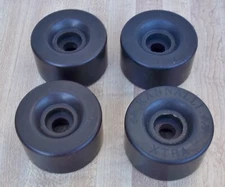 VINTAGE RANNALLI XTRA CHECKERED FLAG SKATEBOARD WHEELS SET OF 4 ROLLERSKATES 