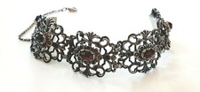 SILBER DESIGN ARMBAND ° GRANAT ° 835 / 1000 ° Trachtenschmuck ° Granat Steine °