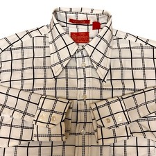 VTG 70s Sears Best Disco Kings Road Men Store Brown White Point Collar Medium