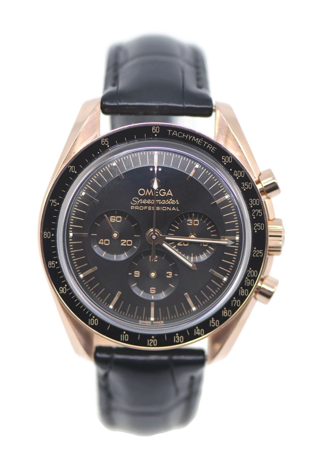 Omega Speedmaster Moonwatch 18K Rose Gold Men's Luxury Chronograph 310.63.42.50.01.001