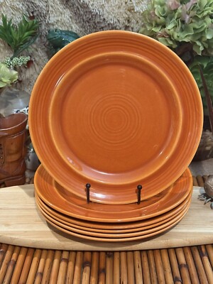 6 Metlox Colorstax TERRA COTTA Dinner Plates CA Pottery Southwestern